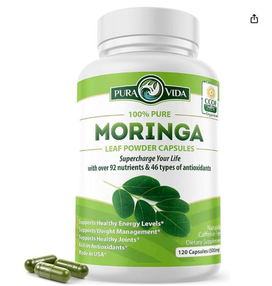 Organic Moringa Powder Capsules